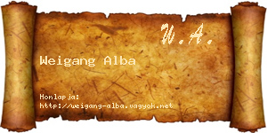 Weigang Alba névjegykártya